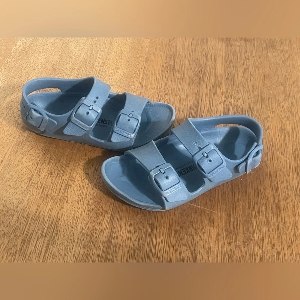Birkenstock Kids Milano EVA Sandals Light Blue EU28 Waterproof US 10-10.5 Slides